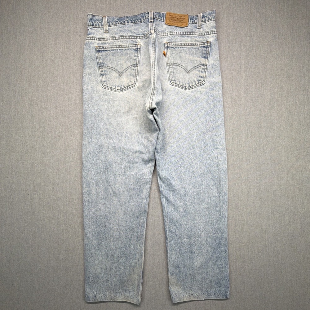 Vintage Levis 505 Mens 38x32 (Fits 36x28) Blue Jeans Orange Tab